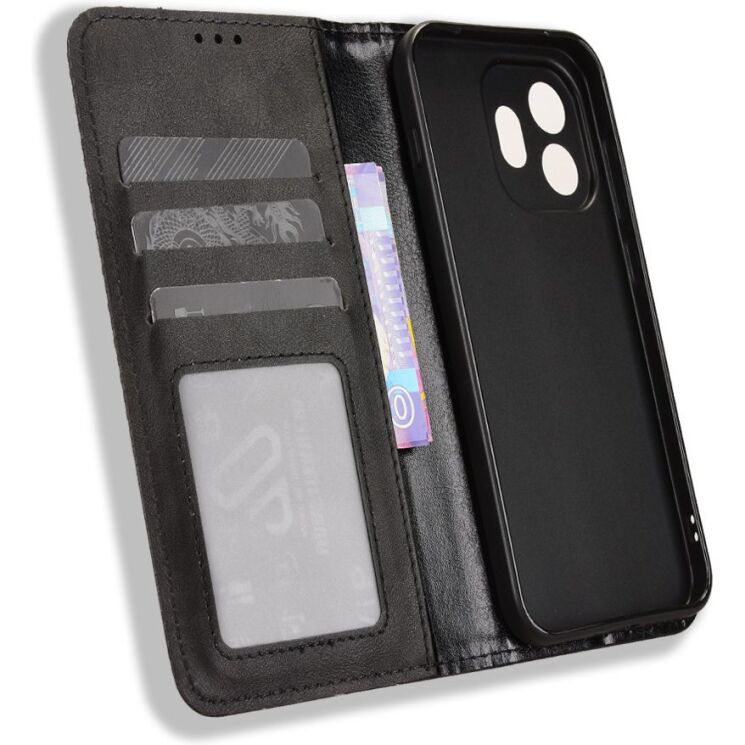 Чохол-книжка Deexe Retro Style для OnePlus 15T - Black: фото 3 з 19