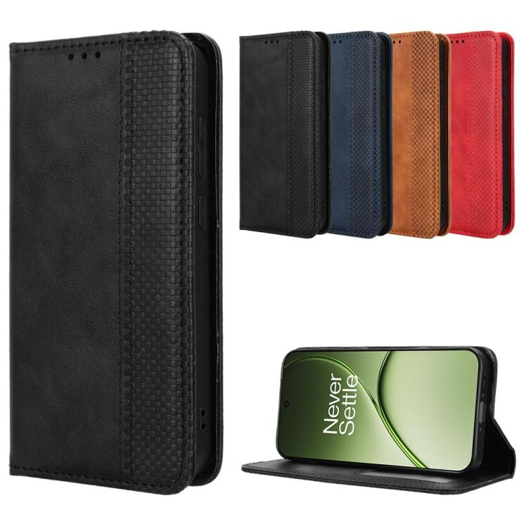 Чехол-книжка Deexe Retro Style для OnePlus 15T - Red: фото 8 из 19