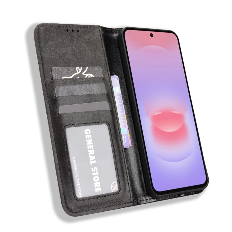 Чехол-книжка Deexe Retro Style для Samsung Galaxy A27 (A276) - Black (408612B) Чехол-книжка Deexe Retro Style для Samsung Galaxy A27 (A276) - Black: фото 6 из 9