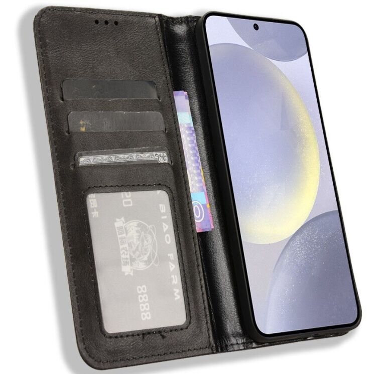 Чехол-книжка Deexe Retro Style для Samsung Galaxy S26 Plus (S947) - Black: фото 6 из 20