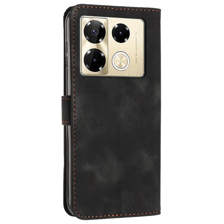 Чехол-книжка Deexe Triangle Series для Infinix Note 40 Pro - Black: фото 3 из 13