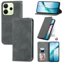 Чехол-книжка Deexe Wallet Case для Xiaomi Redmi Note 14 4G - Grey: фото 1 из 8