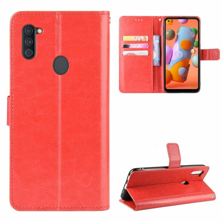 Чехол-книжка Deexe Wallet Style для Samsung Galaxy M11 (M115) - Red: фото 2 из 14