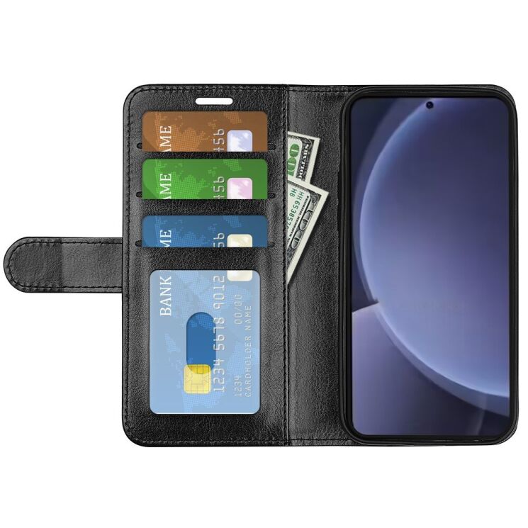 Чехол-книжка Deexe Wallet Style для Samsung Galaxy S25 Plus (S936) - Black: фото 2 из 9
