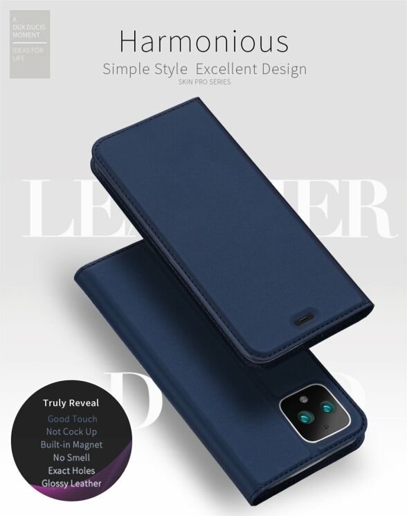 Чехол-книжка DUX DUCIS Skin Pro для Google Pixel 4 - Blue: фото 6 из 16