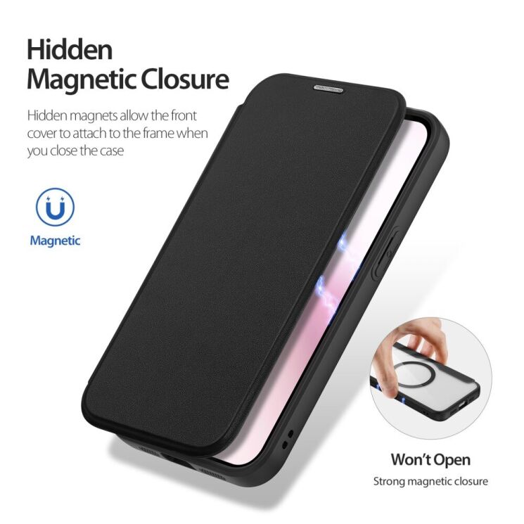 Чохол-книжка DUX DUCIS Skin X Pro Magnetic для Apple iPhone 16e - Black: фото 8 з 12