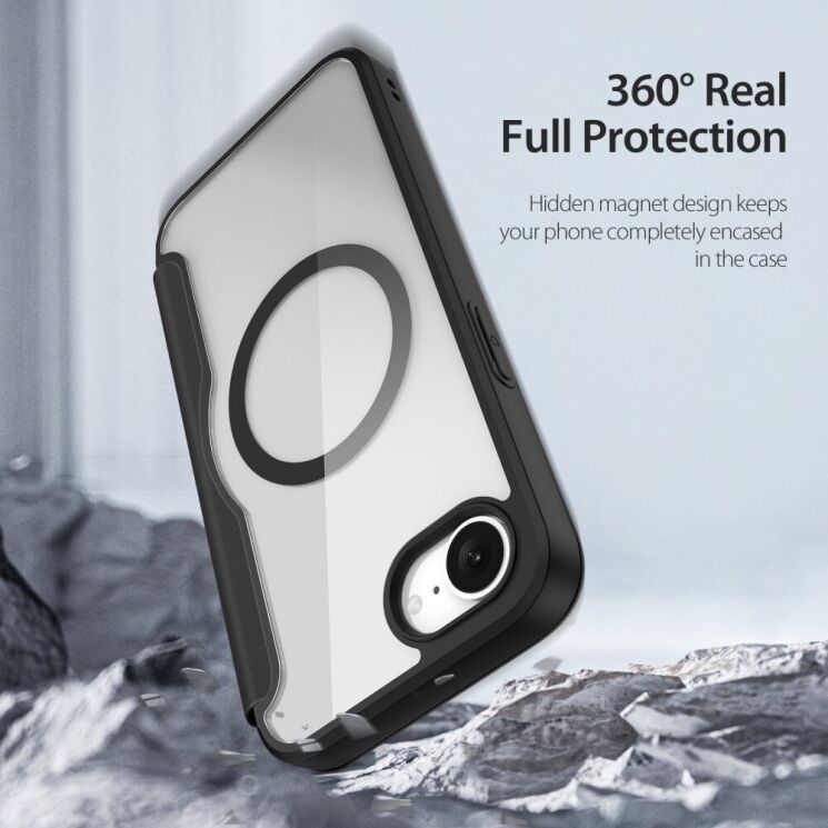 Чохол-книжка DUX DUCIS Skin X Pro Magnetic для Apple iPhone 16e - Black: фото 12 з 12