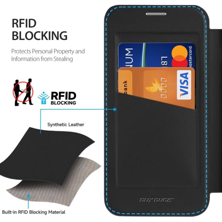 Чохол-книжка DUX DUCIS Skin X Pro Magnetic для Apple iPhone 16e - Black: фото 10 з 12
