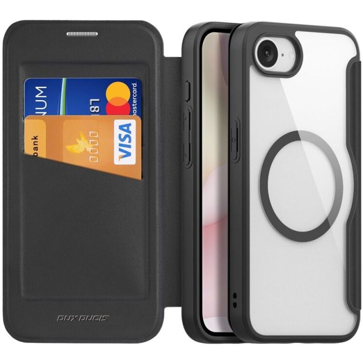 Чохол-книжка DUX DUCIS Skin X Pro Magnetic для Apple iPhone 16e - Black: фото 2 з 12