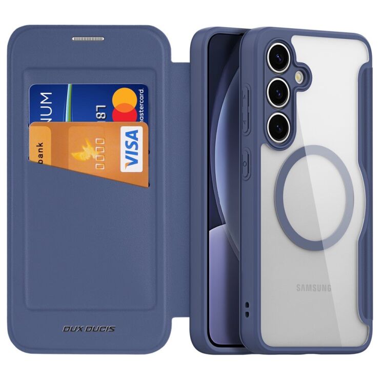 Чехол-книжка DUX DUCIS Skin X Pro Magnetic для Samsung Galaxy S25 Plus (S936) - Blue: фото 2 из 12