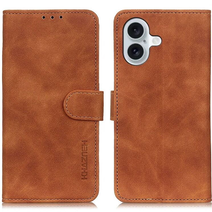Чохол-книжка KHAZNEH Retro Wallet для Apple iPhone 17 - Brown: фото 1 з 9