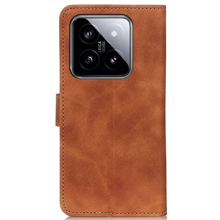 Чехол-книжка KHAZNEH Retro Wallet для Xiaomi 14 - Brown: фото 5 из 9