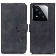 Чехол-книжка с застежкой KHAZNEH Retro Wallet для Xiaomi 15T - Black: фото 1 из 9