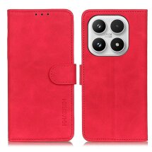 Чехол-книжка с застежкой KHAZNEH Retro Wallet для Xiaomi 17 - Red: фото 1 из 8