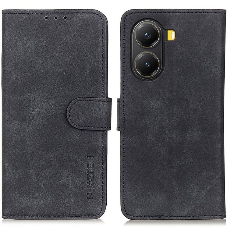 Чехол-книжка KHAZNEH Retro Wallet для Xiaomi Poco X7 Pro - Black: фото 1 из 8