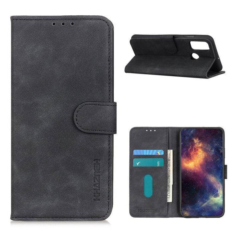 Чехол-книжка KHAZNEH Retro Wallet для ZTE Blade A7s - Black: фото 1 из 10