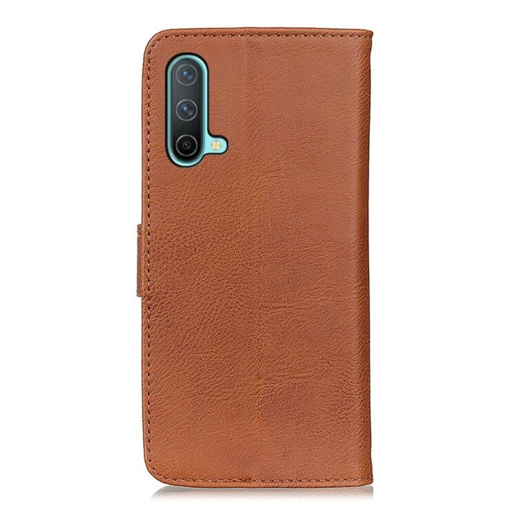 Чехол-книжка с застежкой KHAZNEH Wallet Cover для OnePlus Nord CE - Brown: фото 3 из 10