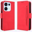 Чехол-книжка с карманами Deexe Wallet Stand для OPPO Reno 16 / 16 Pro - Red (413242R)