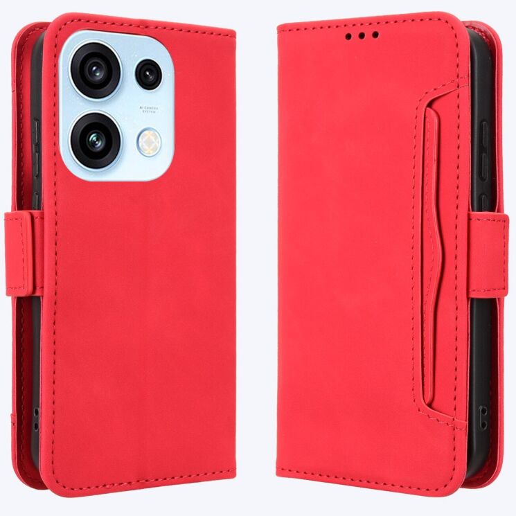 Чехол-книжка с карманами Deexe Wallet Stand для OPPO Reno 16 / 16 Pro - Red (413242R) Чехол-книжка с карманами Deexe Wallet Stand для OPPO Reno 16 / 16 Pro - Red: фото 1 из 17
