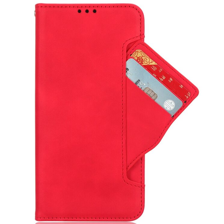 Чехол-книжка с карманами Deexe Wallet Stand для OPPO Reno 16 / 16 Pro - Red (413242R) Чехол-книжка с карманами Deexe Wallet Stand для OPPO Reno 16 / 16 Pro - Red: фото 3 из 17