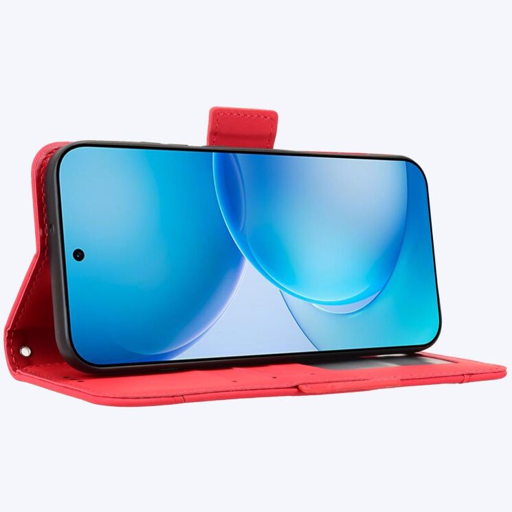 Чехол-книжка с карманами Deexe Wallet Stand для OPPO Reno 16 / 16 Pro - Red (413242R) Чехол-книжка с карманами Deexe Wallet Stand для OPPO Reno 16 / 16 Pro - Red: фото 6 из 17