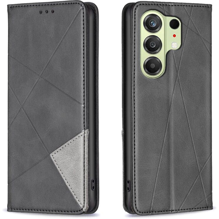Чехол-книжка с карманами UniCase Geometric Pattern для TECNO Camon 50 - Black: фото 1 из 10