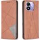 Чехол-книжка с карманами UniCase Geometric Pattern для Xiaomi Redmi Note 17 - Brown (430003Z). Фото 1 из 10