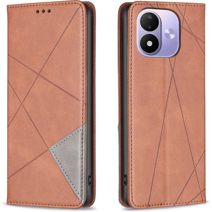 Чехол-книжка с карманами UniCase Geometric Pattern для Xiaomi Redmi Note 17 - Brown (430003Z) Чехол-книжка с карманами UniCase Geometric Pattern для Xiaomi Redmi Note 17 - Brown: фото 1 из 10
