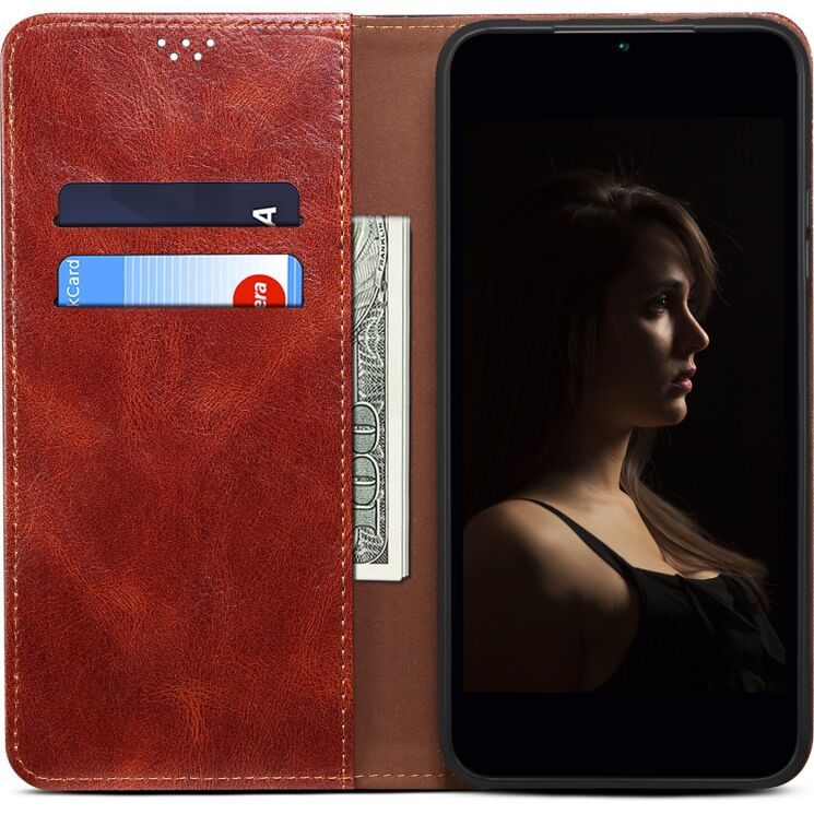 Чехол-книжка с карманами UniCase Leather Wallet для Samsung Galaxy S26 Ultra (S948) - Brown: фото 2 из 8