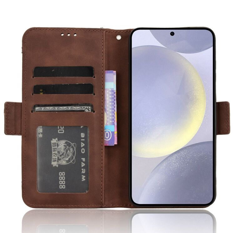 Чехол-книжка с кармашками Deexe Wallet Stand для Samsung Galaxy S26 FE - Brown (412778Z) Чехол-книжка с кармашками Deexe Wallet Stand для Samsung Galaxy S26 FE - Brown: фото 5 из 15