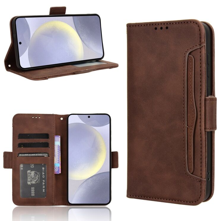 Чехол-книжка с кармашками Deexe Wallet Stand для Samsung Galaxy S26 FE - Brown (412778Z) Чехол-книжка с кармашками Deexe Wallet Stand для Samsung Galaxy S26 FE - Brown: фото 8 из 15