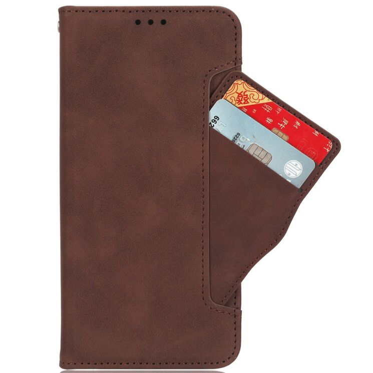 Чехол-книжка с кармашками Deexe Wallet Stand для Samsung Galaxy S26 FE - Brown (412778Z) Чехол-книжка с кармашками Deexe Wallet Stand для Samsung Galaxy S26 FE - Brown: фото 3 из 15