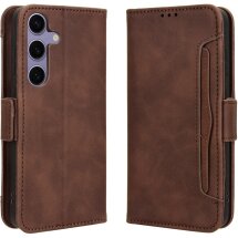 Чехол-книжка с кармашками Deexe Wallet Stand для Samsung Galaxy S26 FE - Brown: фото 1 из 15