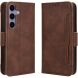 Чехол-книжка с кармашками Deexe Wallet Stand для Samsung Galaxy S26 FE - Brown (412778Z). Фото 1 из 15