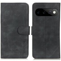 Чехол-книжка с застежкой KHAZNEH Retro Wallet для Google Pixel 11 / 11 Pro - Black: фото 1 из 8