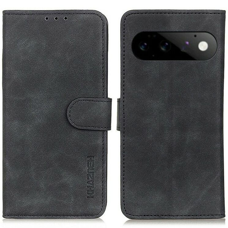 Чехол-книжка с застежкой KHAZNEH Retro Wallet для Google Pixel 11 / 11 Pro - Black: фото 1 из 8