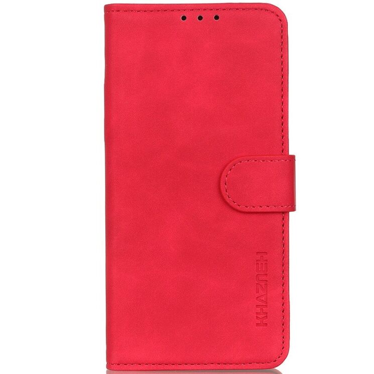 Чехол-книжка с застежкой KHAZNEH Retro Wallet для OnePlus 15 - Red: фото 4 из 10