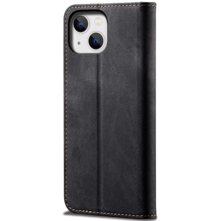 Чехол-книжка UniCase Jeans Wallet для Apple iPhone 15 - Black: фото 5 из 7