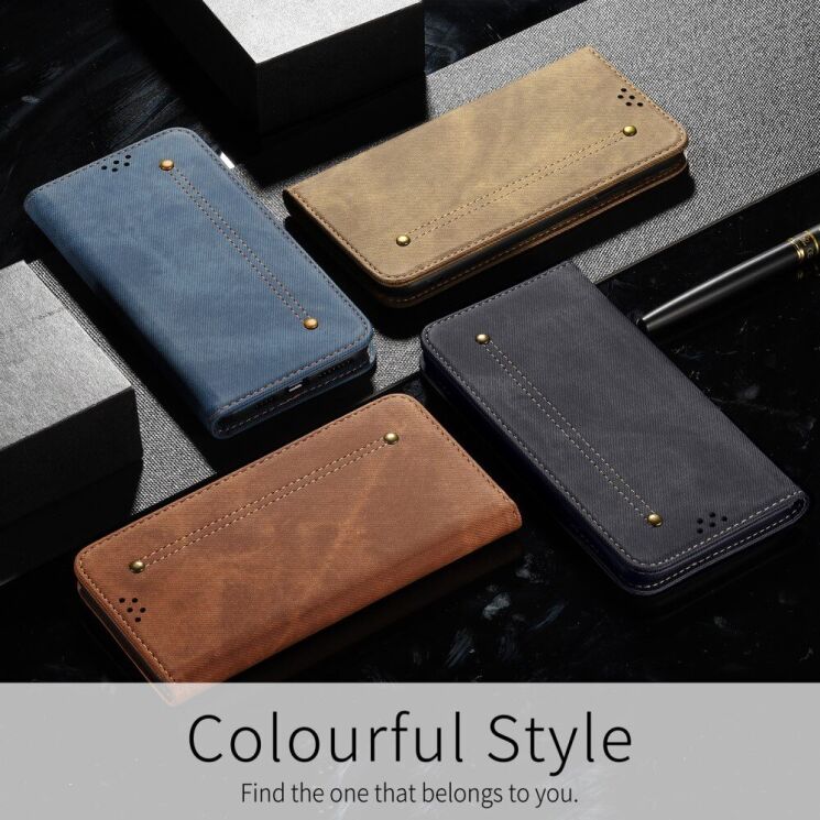 Чехол-книжка UniCase Jeans Wallet для Apple iPhone 15 - Khaki: фото 7 из 7