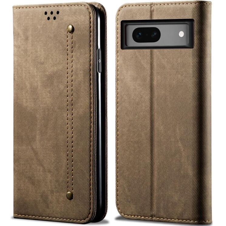 Чохол-книжка UniCase Jeans Wallet для Google Pixel 8A - Khaki: фото 1 з 6