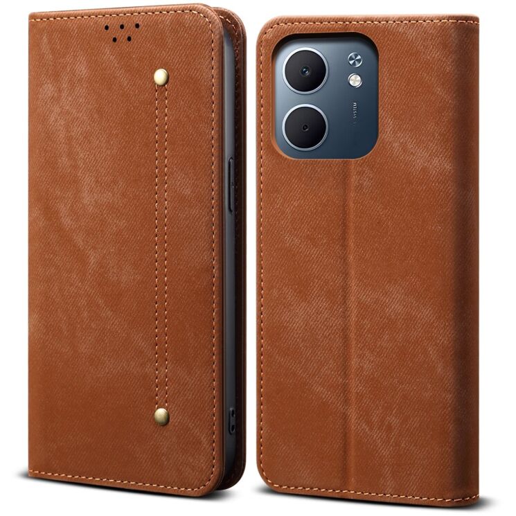Чохол-книжка UniCase Jeans Wallet для OPPO A5x - Coffee: фото 1 з 7