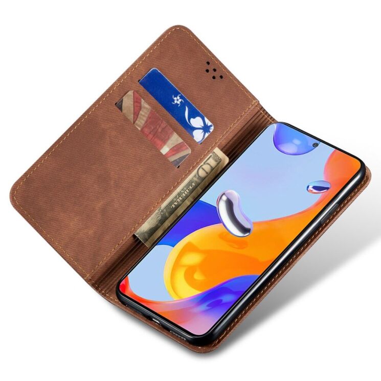 Чохол-книжка UniCase Jeans Wallet для Xiaomi Redmi 10A / Redmi 9C - Coffee: фото 5 з 10