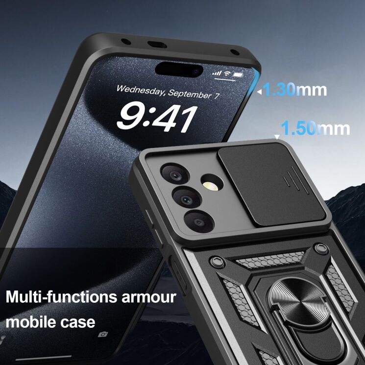 Чохол із захистом камери Deexe Armor Shield для Samsung Galaxy A18 / A17 (A175) / A26 (A266) - Rose Gold: фото 6 з 10