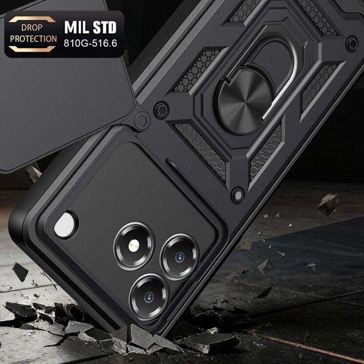 Чохол із захистом камери Deexe Armor Shield для ZTE Blade A36 - Red (402516R) Чохол із захистом камери Deexe Armor Shield для ZTE Blade A36 - Red: фото 3 з 9