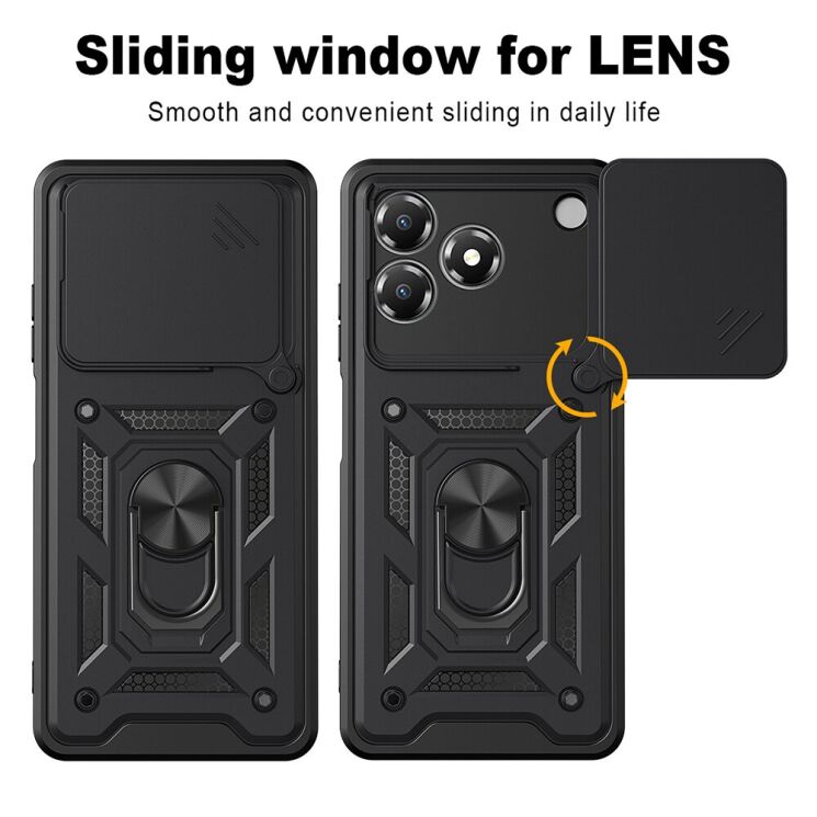 Чохол із захистом камери Deexe Armor Shield для ZTE Blade A36 - Red (402516R) Чохол із захистом камери Deexe Armor Shield для ZTE Blade A36 - Red: фото 2 з 9