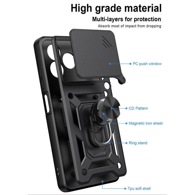 Чохол із захистом камери Deexe Armor Shield для ZTE Blade A36 - Red (402516R) Чохол із захистом камери Deexe Armor Shield для ZTE Blade A36 - Red: фото 9 з 9