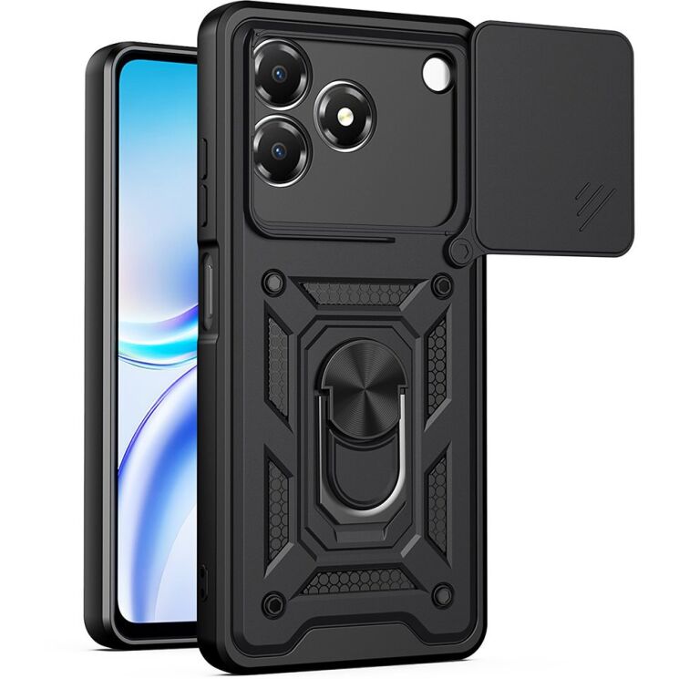 Чохол із захистом камери Deexe Armor Shield для ZTE Blade A36 - Black (402516B) Чохол із захистом камери Deexe Armor Shield для ZTE Blade A36 - Black: фото 1 з 9