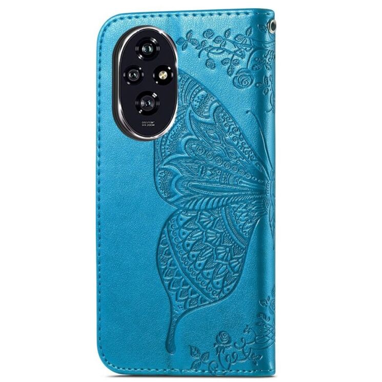 Чехол UniCase Butterfly Pattern для Honor 200 Pro - Blue: фото 5 из 7
