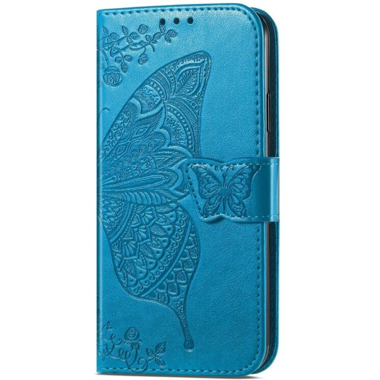 Чехол UniCase Butterfly Pattern для Honor 200 Pro - Blue: фото 6 из 7