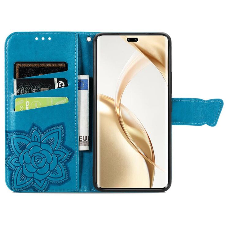 Чехол UniCase Butterfly Pattern для Honor 200 Pro - Blue: фото 2 из 7